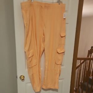 Old Navy Peach Cotton Viscose Cargo Pants
